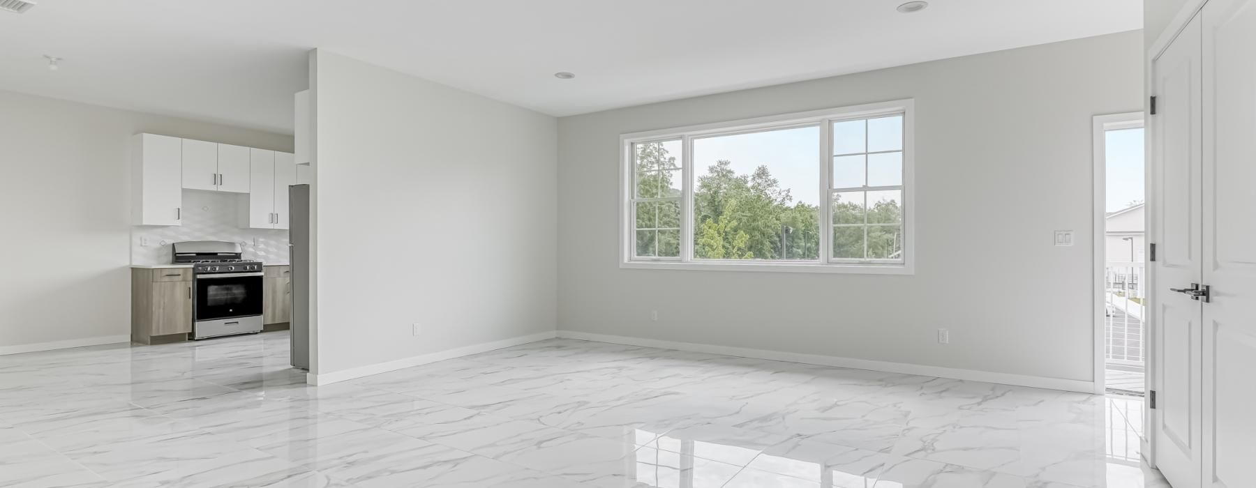 a large empty living room